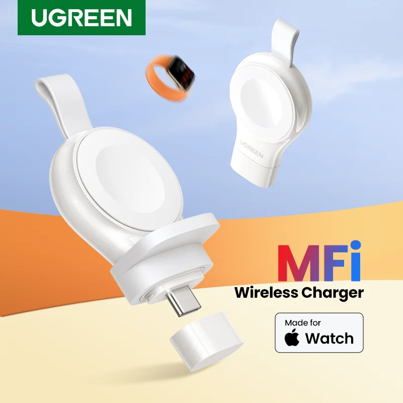 Caricabatterie Wireless Portatile Ugreen Usb Tipo C Mfi Per Caricabatterie Magnetici Apple Iwatch 7 6 Se Per Apple Watch Series Tipo Usb C
