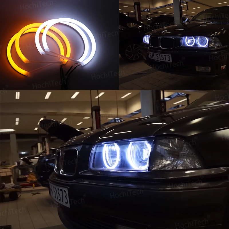 Kit Fari In Cotone Halo Angel Demon Eyes Per Bmw Serie 3 E30 E36 M3 333I 325I 323I 316I 318I 325Td 1982-2000 Angel Eyes Light