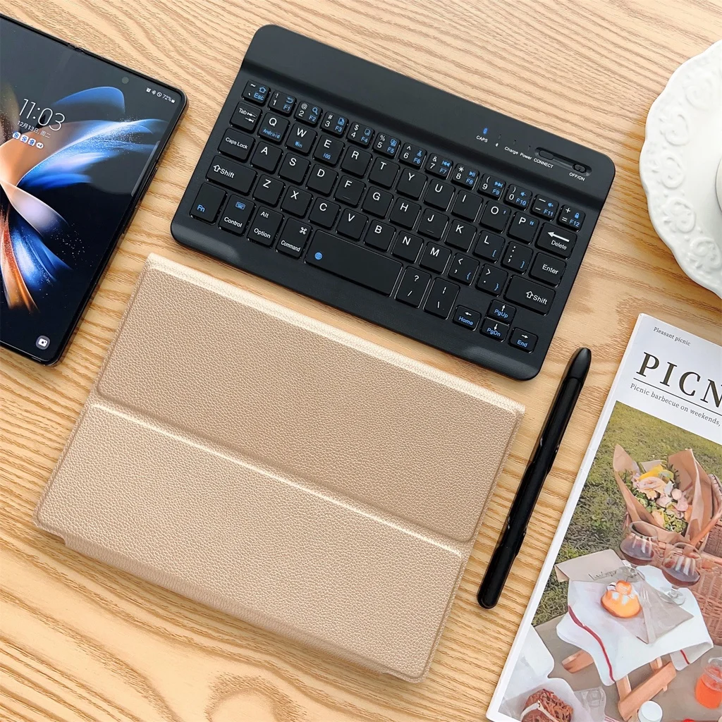 Per Samsung Galaxy Z Fold 5 Z Fold 4 Fold 1 Z Fold 2 Z Fold 3 Custodia Flip Stand Tri-Flod Z Fold 5 5G 3 2 Z Fold 4 1 Custodia Per Tastiera