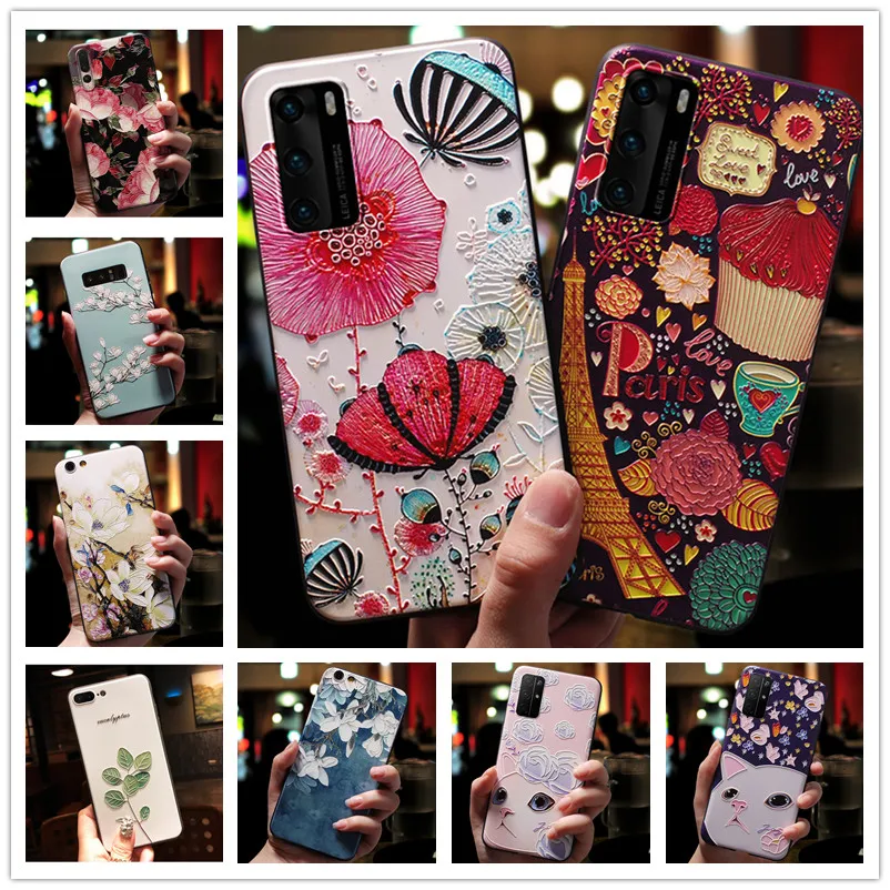 Per Samsung Xcover 7 6 Pro 5 Custodia 3D Relief Flower Emboss Cover In Silicone Per Samsung Galaxy Xcover Pro 2 Xcover7 Soft