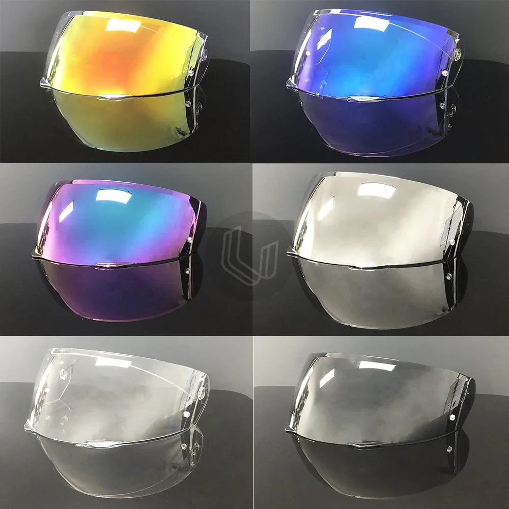 Visiera Per Casco I90 Per Hjc I90 Hj-33 Occhiali Per Visiera Per Casco Moto Placcatura Lente Di Ricambio Rosso Argento
