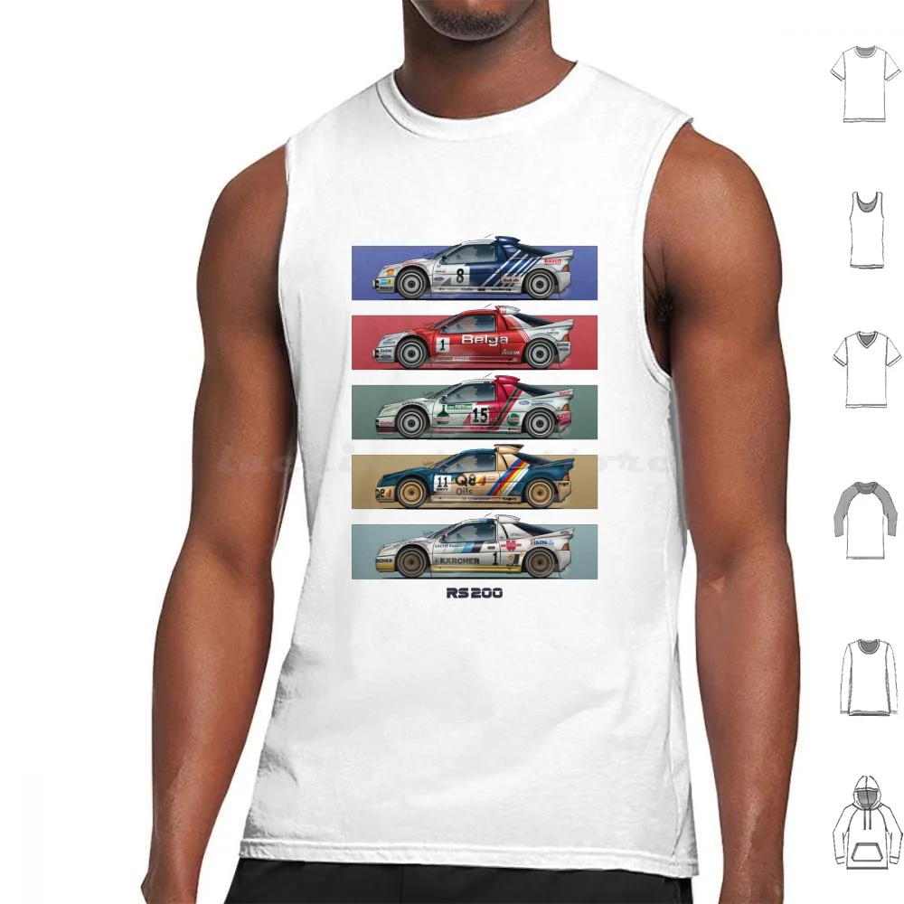 Rs200 Group B Legends Canotte Stampa Cotton Motorsport Rs200 Rs Belga 200 Group Rally Rallying Rallycross Racing