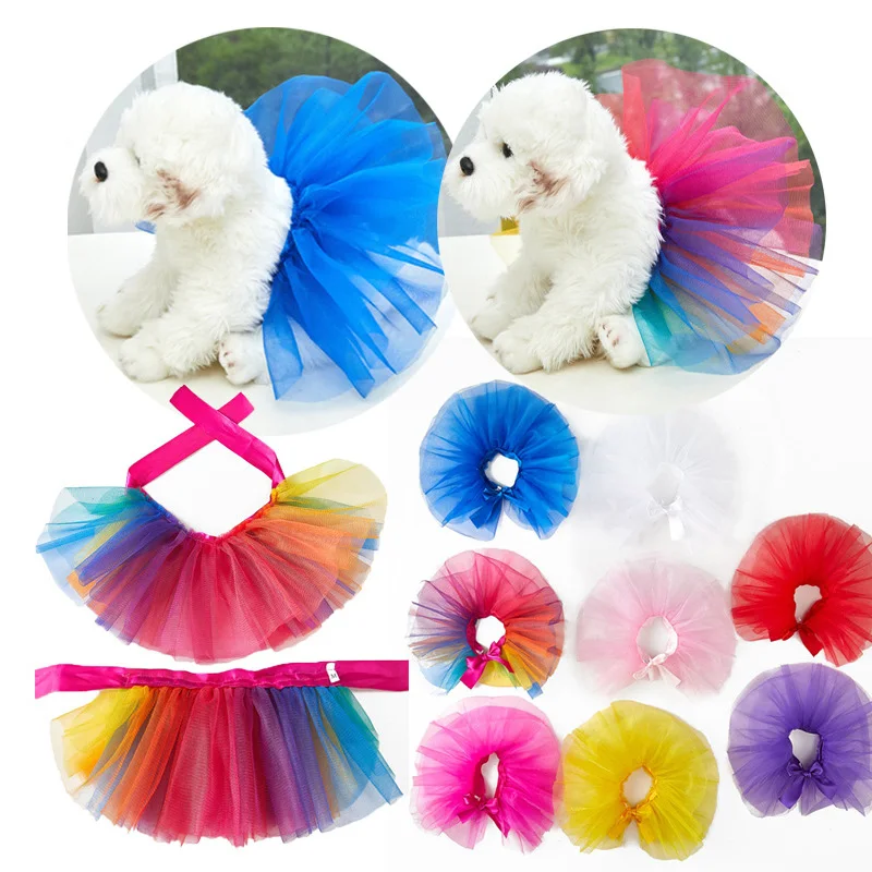 New Dog Princess Dress Tutu Gonna Femminile Dog Mesh Garza Pet Dog Cat Party Dress Vestiti Estivi Costume Da Prestazione Di Nozze Yzl