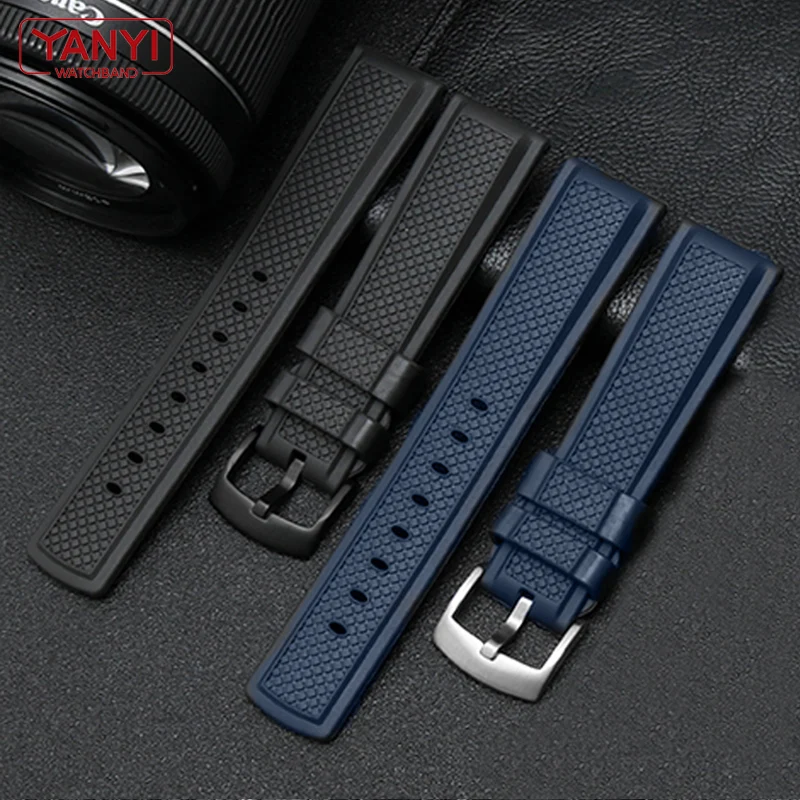 Cinturino In Fluorurubber 20Mm 22Mm Bracciale In Gomma Siliconica Per Omega Seiko Longines Rolex Watches Band Brand Sport Watch Strap