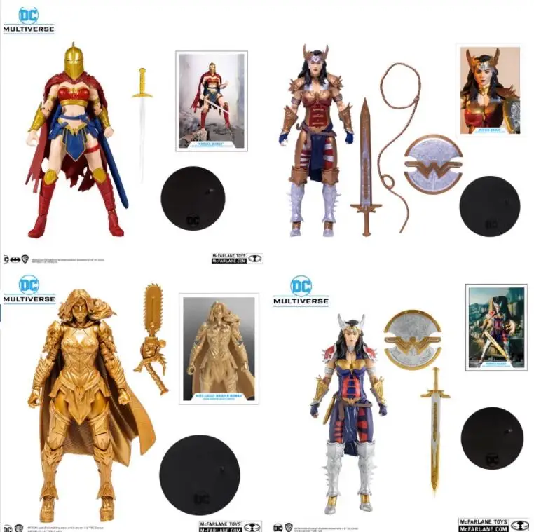 Original Mcfarlane Toys Dc 1984 Shazam Anti-Crisis Wonder Woman Death Metal Action Figure Giocattolo Da Collezione Regalo Di Compleanno