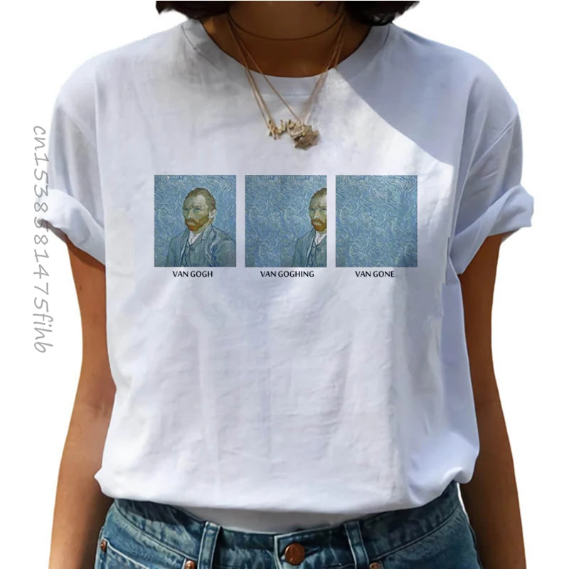Premium Van Gogh Oil Art Painting Harajuku T-Shirt Donna Van Goghening Van Gone Funny T-Shirt Anni '90 Graphic Tshirt Top Tees Donna