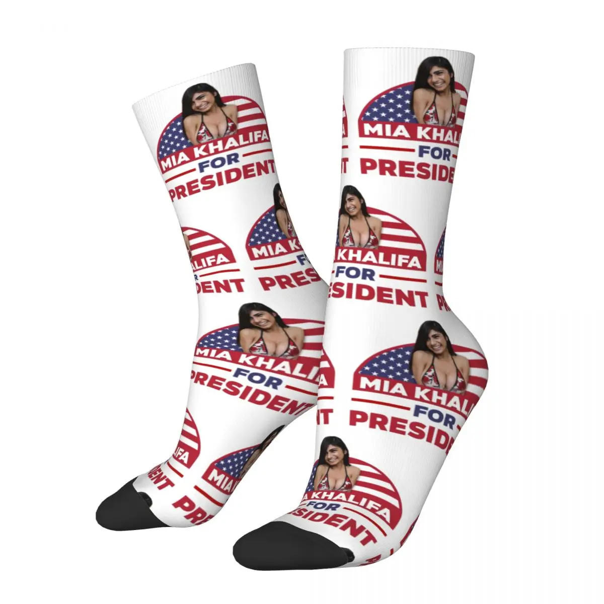 Mia Khalifa For President Stuff Crew Socks Traspirante Sport Crew Sock Super Soft Per Donna Uomo Regali Meravigliosi