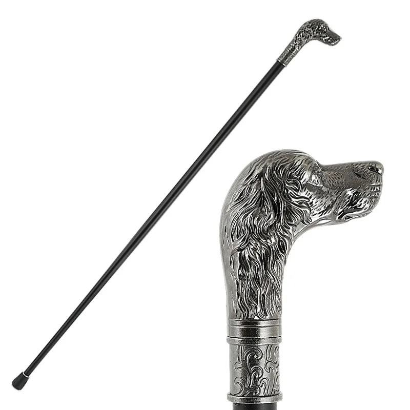Bronzo Testa Di Cane Bastoni Da Passeggio Decorativi Di Lusso Per Uomo Moda Elegante Bastone Da Passeggio Uomo Bastone Da Passeggio A Mano Vintage