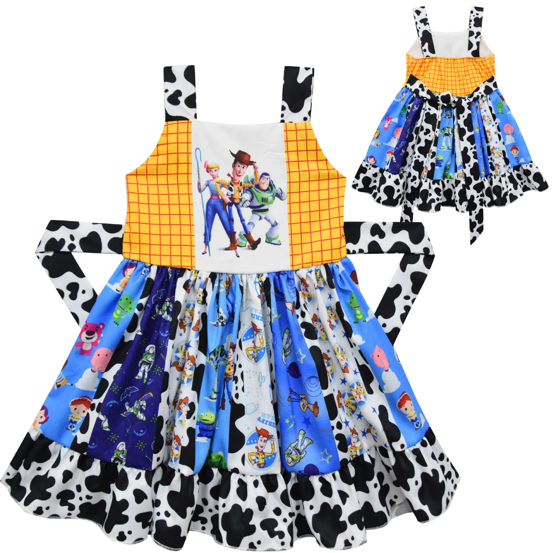 Toy Story Girl Jessie Dress Cartoon Clothes Baby Cowgirl Costume Child Cosplay Buzz Light Year Fancy Dress Frock Bo Peep