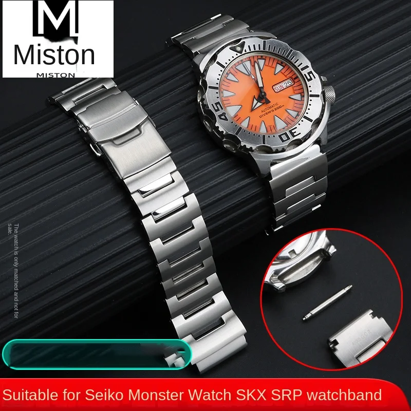 Adatto Per Cinturino Per Orologio Seiko Denti Per Cani Denti Rossi Diving Srp Serie Classica Little Monster Skx779 Skx781 Orologio In Acciaio Inossida