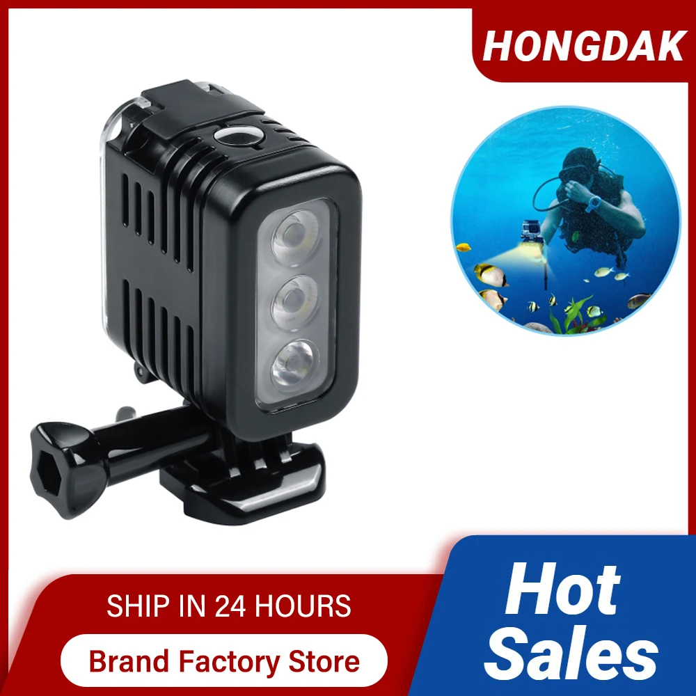 45 Metri Impermeabile Video Led Diving Light Spot Lamp Per Go Pro Gopro Underwater Fill Light Action Camera Accessorises