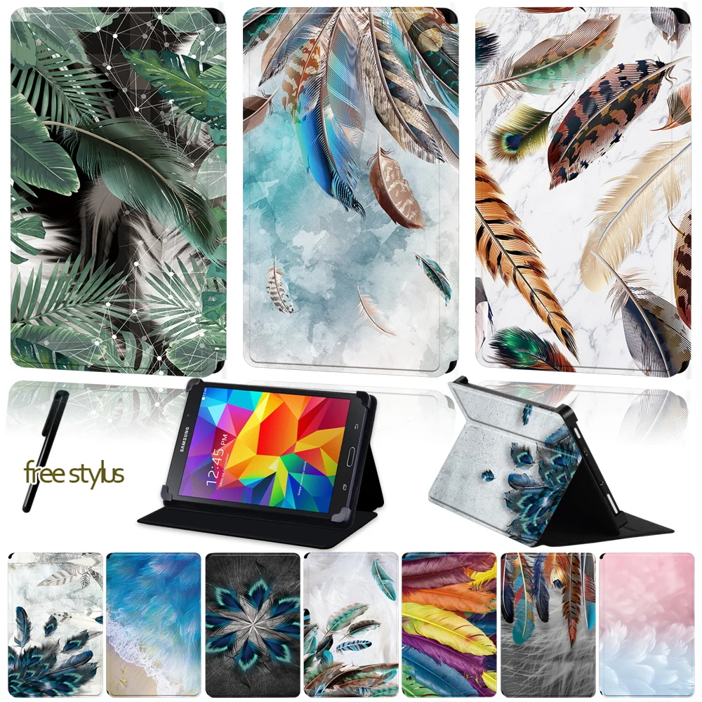 Custodia Universale Per Tablet In Pelle Pu Per Samsung Galaxy Tab 2 /Tab 3 /Tab 4/Tab 10.1/Tab 10.1 Lte Stilo Protettivo Anticaduta