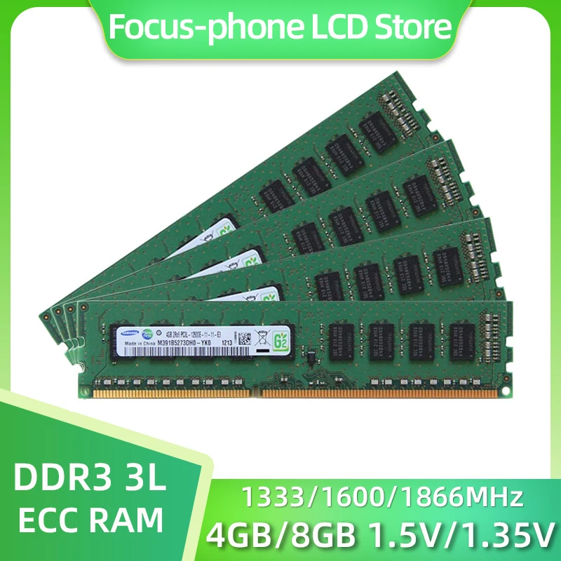 4Gb 8Gb Samsung Memoria Ram Ddr3 1866Mhz 1600Mhz 1333Mhz Ecc Unbuffered Workstation Memory Pc3-14900E 12800E 10600E Modulo Ram