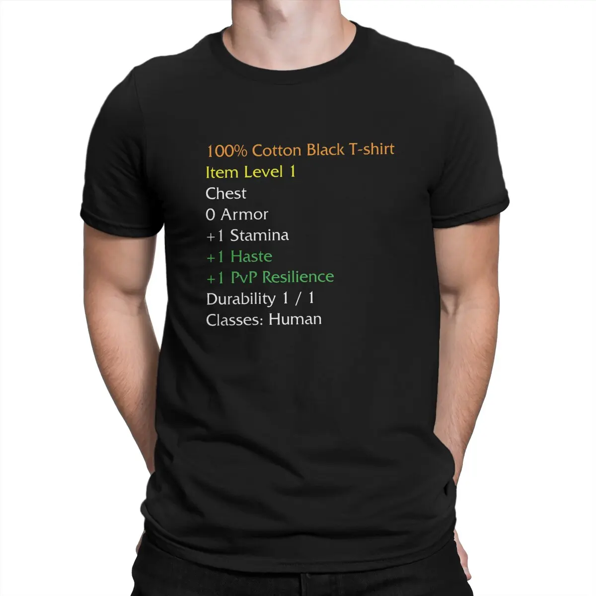 Wow Gioco Di Ruolo Magliette In Poliestere Wow Item Stats Descrizione Black Meme Personalizza Maglietta Da Uomo Nuovo Abbigliamento Di Tendenza