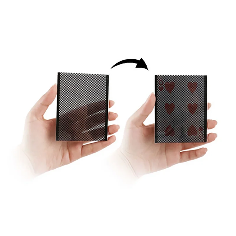 Wow 1.0 Magie Tricks Magic Black Card Sparge Illusion Toy Stage Stunt Props Plastic Close-Up Poker