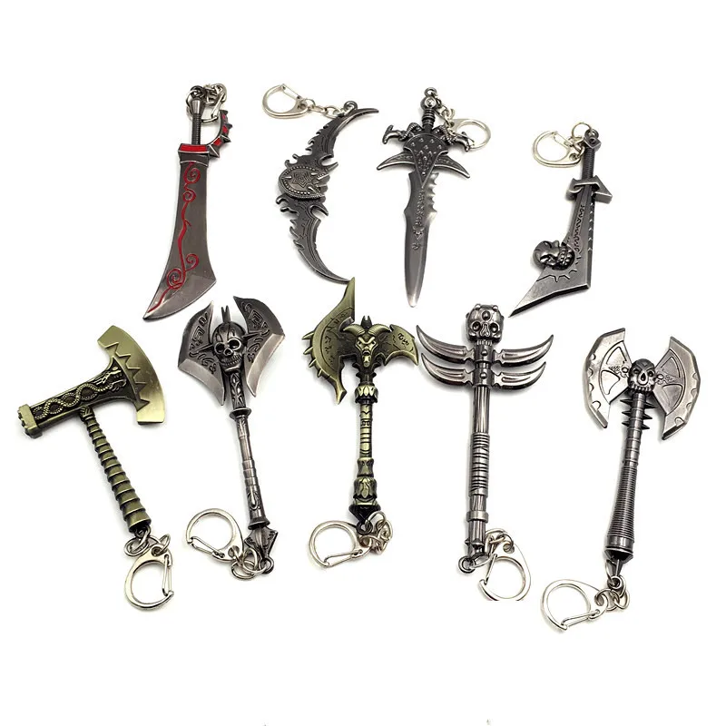 Wow Portachiavi Lich King Frostmourne Sword Model Portachiavi Metal Chaveiro Game Cosplay Gift Llaveros Jewelry Wholesale 20 Pz/Lotto