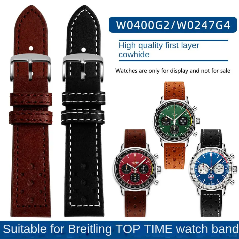 Adatto Per Breitling Sa Cintura Per Orologio In Pelle Italiana Top Time Serie Co-Branding Cintura Per Orologio Da Uomo Vintage In Pelle 20Mm
