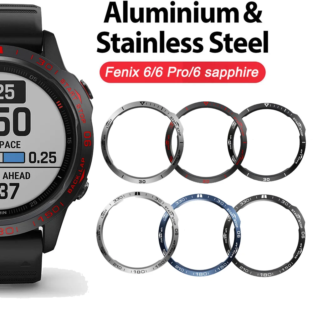 Per Garmin Fenix 6 / Fenix 6 Pro / Fenix 6 Sapphire Lunetta Styling Copertura Di Caso Della Pagina Di Protezione Lunetta Anello