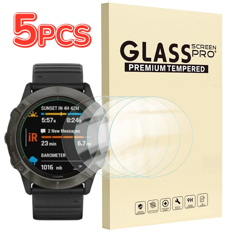 5-1 Confezione Per Garmin Fenix 6 6S 6X Pro Sapphire Smartwatch Accessori Pellicola In Vetro Temperato Proteggi Schermo Hd Per Fenix 6 6S 6X