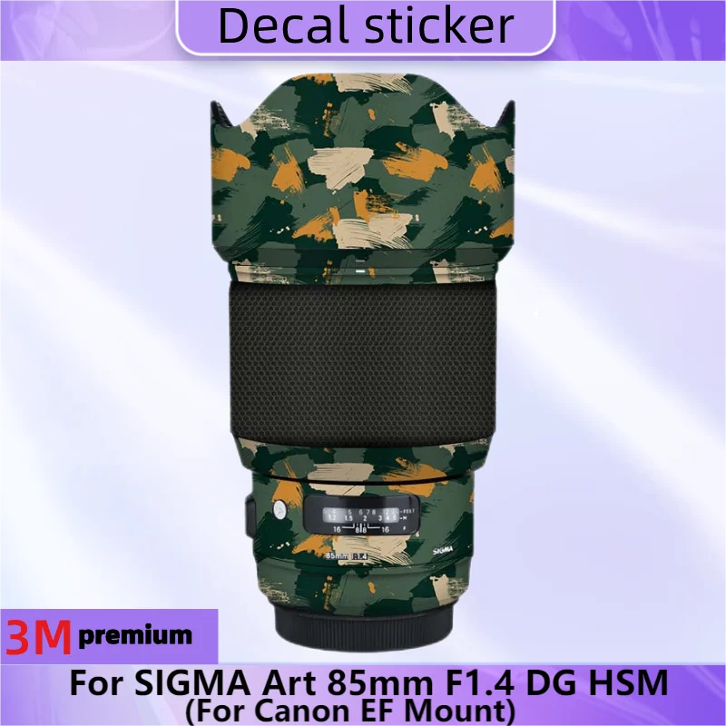 Per Sigma Art 85Mm F1.4 Dg Hsm Per Canon Ef Mount Lens Sticker Pellicola Protettiva Antigraffio Per Decalcomania Della Pelle Art85 F/1.4