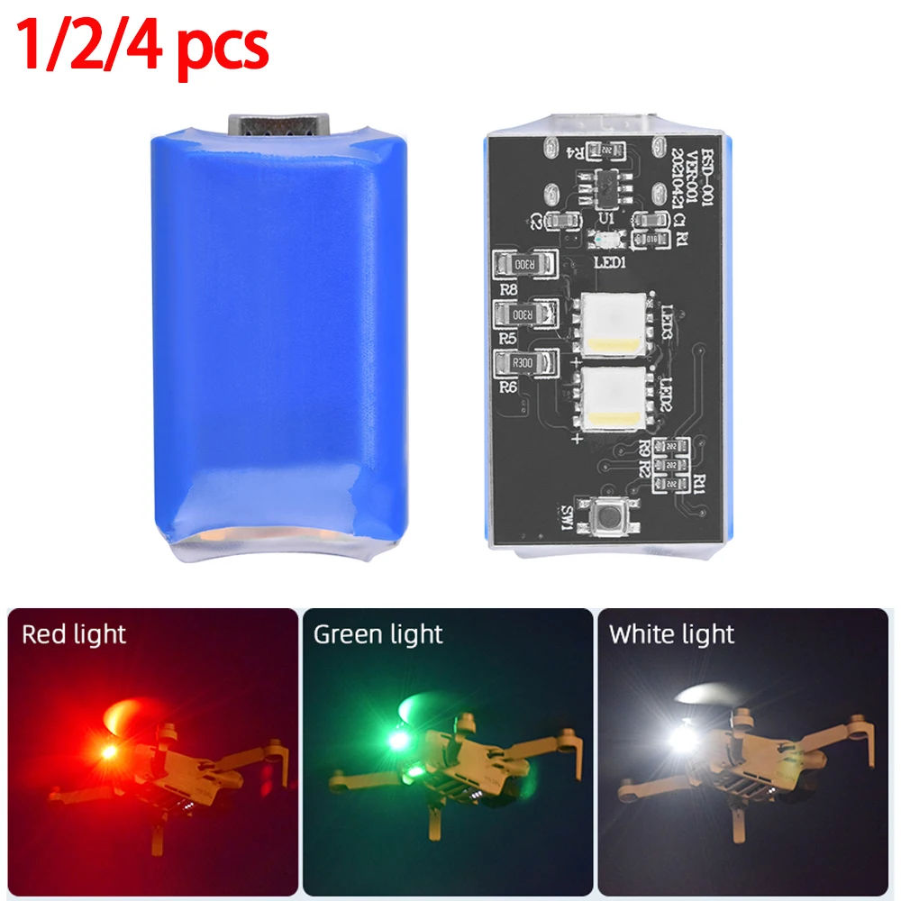 Drone Strobe Lamp Light Per Dji Mavic 3 Pro/Avata/Air 2S/Mini 3 Pro Visibile Regolabile Anti-Collisione Flash Night Flight Light