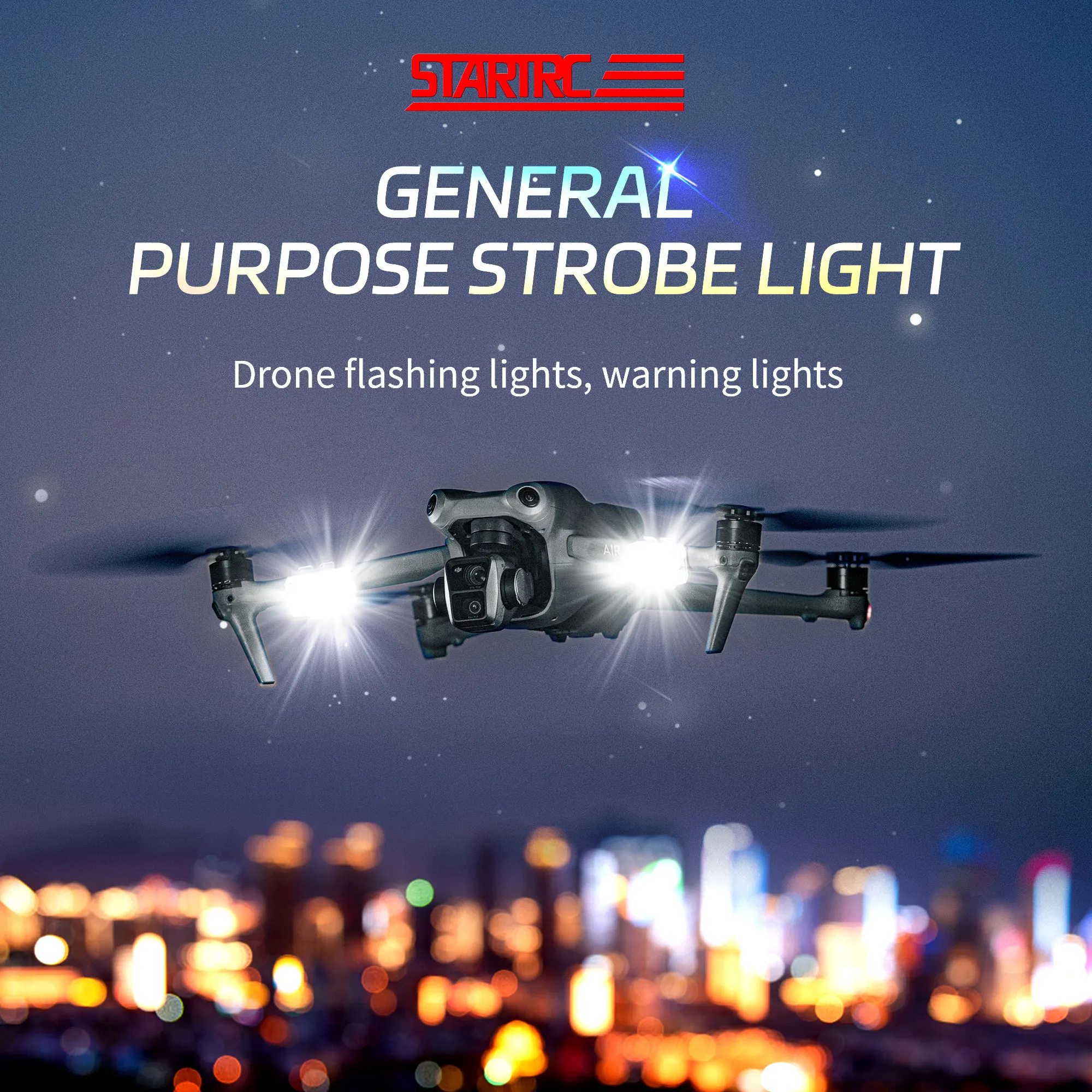 Startrc Drone Led Flshing Light Per Dji Mini 4 Pro/Air 3/Mini 3 2/Mavic 3/Air 2S Accessori Night Flight Strobe Warning Light