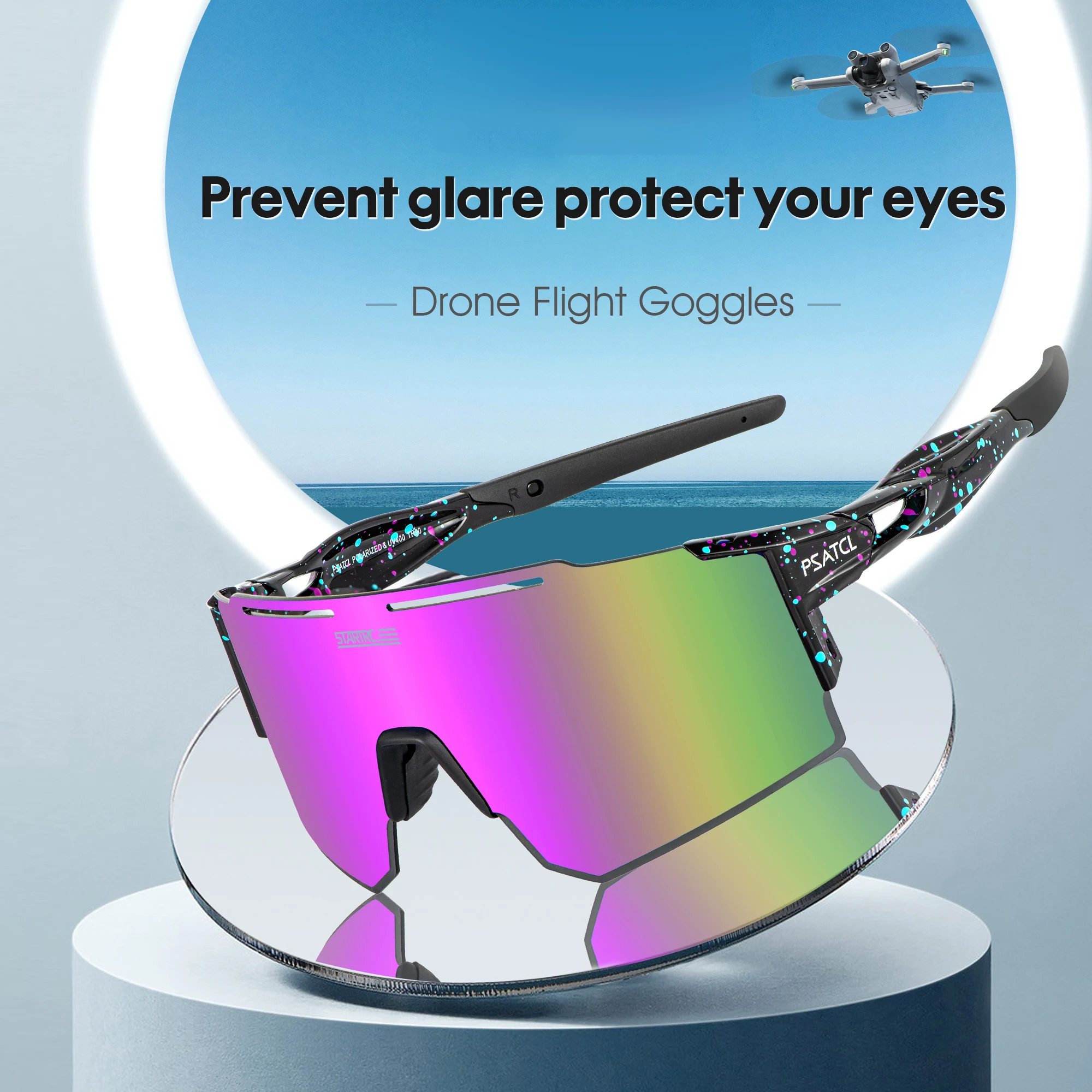 Drone Flight Goggles Antiriflesso Prevenire L'Abbagliamento Proteggi Gli Occhi Per Dji Mini 3 Pro/Mavic 3/2/Mini 2/1/Air 2S Occhiali Volanti All'Apert