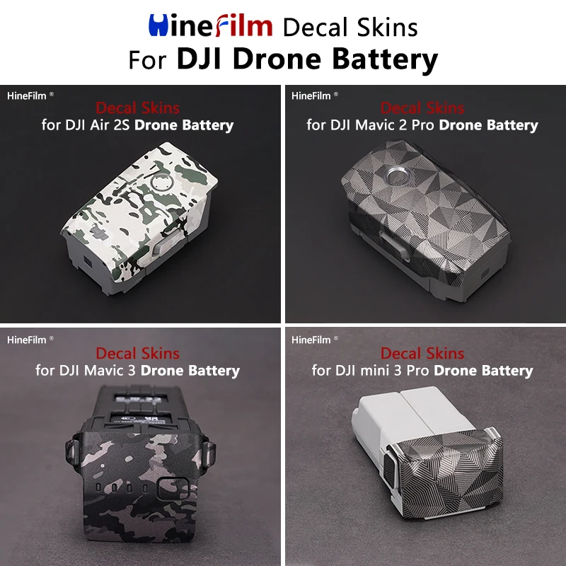 Dji Mini 3 Pro Battery Sticker Mavic 3 /Mavic 2 Pro Air 2S Battery Decal Skin Per Dji Drone Batterie Protector Warp Cover Film