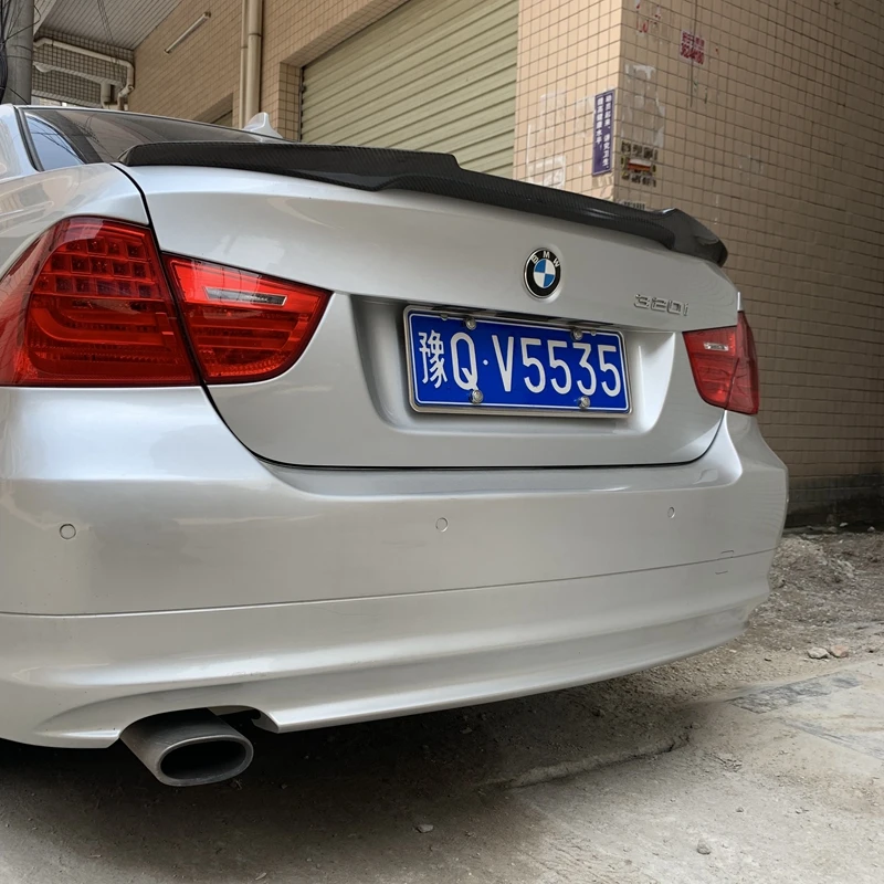 Per Bmw E90 Spoiler E90 E E90 M4 Style In Fibra Di Carbonio Tronco Spoiler 318I 320I 325I 330I 2005-2011 E90 Coda Auto Cf