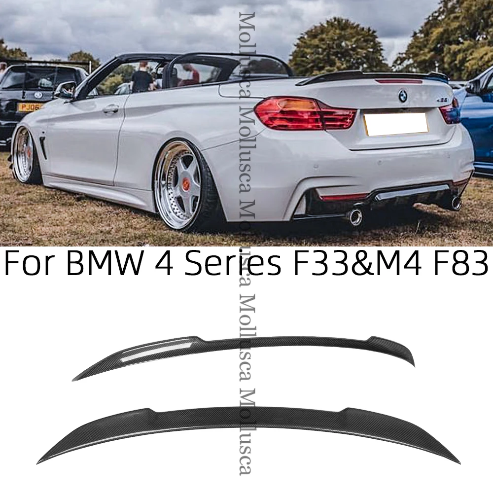 Per Bmw Serie 4 F33 Convertibile E M4 F83 P/Cs/M4 Stile In Fibra Di Carbonio Spoiler Posteriore Tronco Ala 2013-2020 430I 435I 440I M4