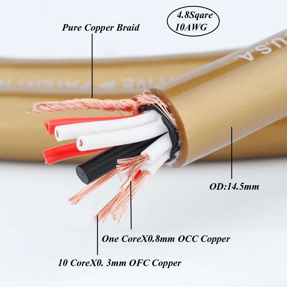 Cardas Hexlink Gold Five 5C Hifi Audiophile Speaker Cable 8 Core Occ Rame Bulk Cavo Altoparlante Per Cavo Di Alimentazione Altoparlante Fai Da Te