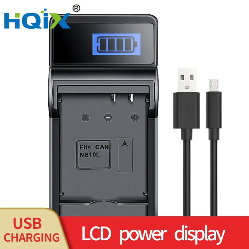 Hqix Per Canon Powershot G1X G3X G15 G16 Sx40 Hs Sx60 Hs Sx50 Hs Fotocamera Nb-10L Caricabatteria