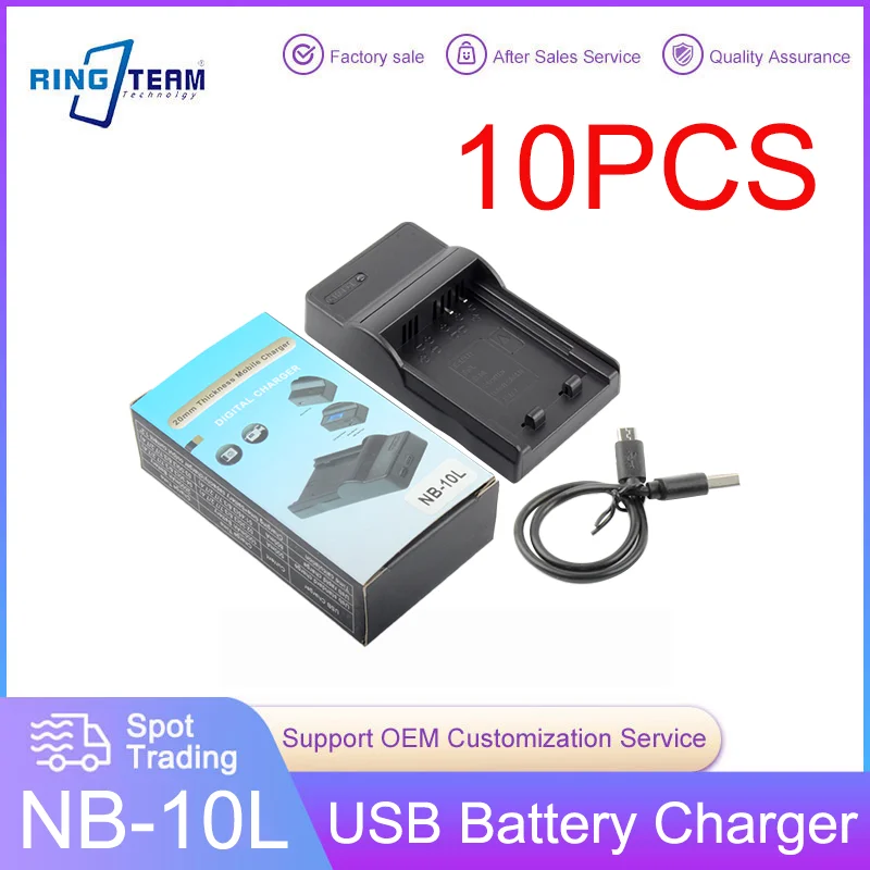 10 Pz/Lotto Nb-10L Caricabatterie Usb Per Canon Sx40 Hs Sx40Hs Sx50 Powershot Sx40 Hs Sx50 Hs Sx60 Hs Batteria Per Fotocamera Nb10L