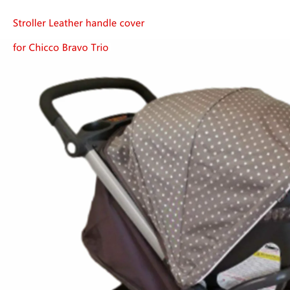 1 Pz Carrozzina Copertura Manico In Pelle Per Chicco Bravo Trio Paraurti Passeggino Protettivo Carrozzine Coprisedili Accessori