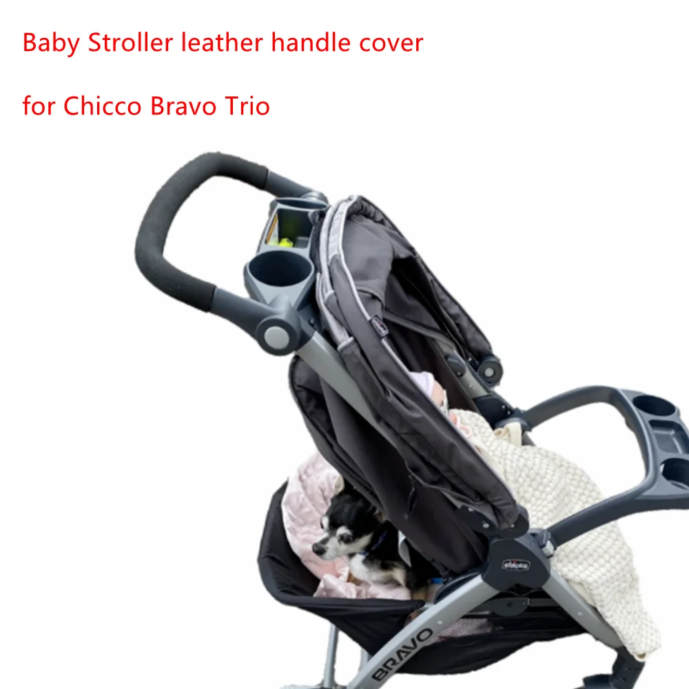 Passeggino Carrozzina In Pelle Pu Maniglia Copertura Per Chicco Bravo Trio Paraurti Custodie Protettive Braccioli Coperture Accessori Per Il Trasporto
