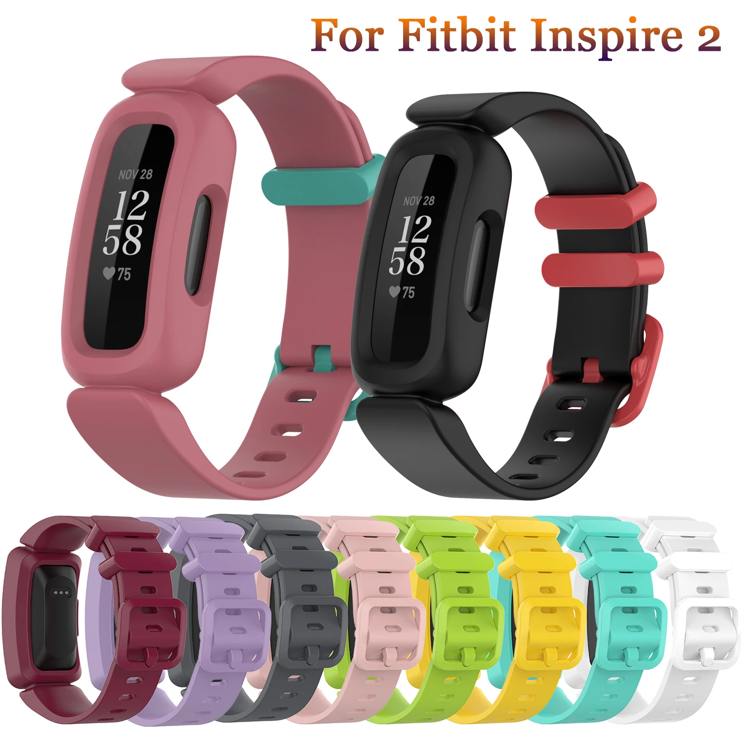 Sostituzione 2021 Nuovo Cinturino In Silicone Morbido Per Cinturino Fitbit Ace 3 Smartwatch Cinturino Classico Per Cinturino Fitbit Inspire 2 Correa