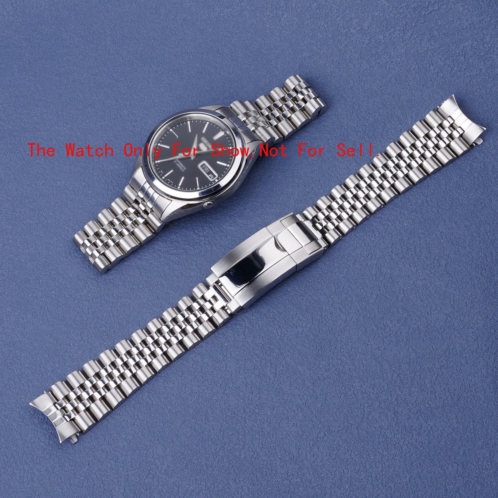 Nuovo Cinturino Vuoto Jubilee Da 18Mm Con Cinturino In Acciaio Inossidabile Con Chiusura Oyster Per Seiko 5 Snkl23