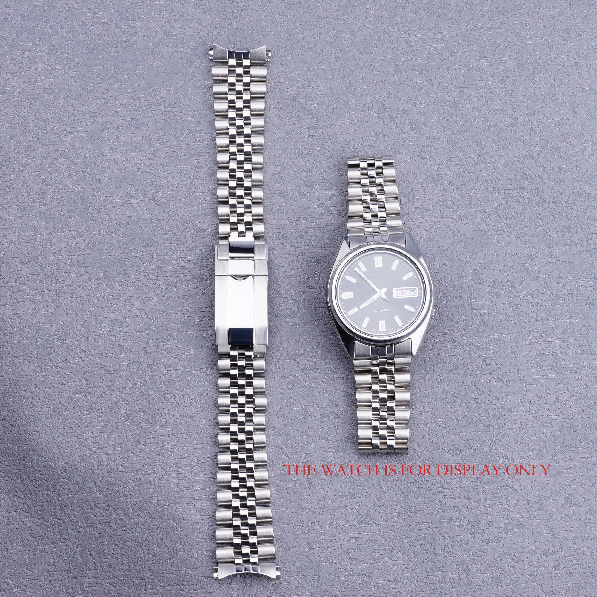 Senza Logo 21Mm Sliver Hollow Curve End Solid Screw Links Cinturino Per Orologio Jubilee Strap Per Seiko