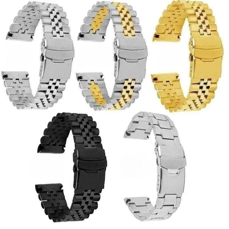 Cinturino Per Cinturino In Acciaio Inossidabile 316L Da 22Mm Skx007 Solido Curvo Con Cinturino Jubilee Oyster Adatto Per Orologio Seiko Srpa21J1