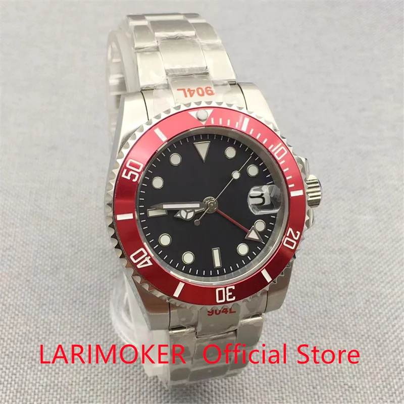 Larimoker 40Mm Orologio Usa Seiko Nh34A(Gmt) Dg3804(Gmtt) Orologio Automatico Da Uomo Bracciale Jubilee Sapphire Glass10Atm Impermeabile