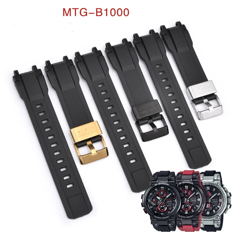Per Casio G-Shock Mtg-B1000 G1000 Sport Metal Loop Hoop Accessori Per Cinturini Cinturino In Gomma Di Ricambio