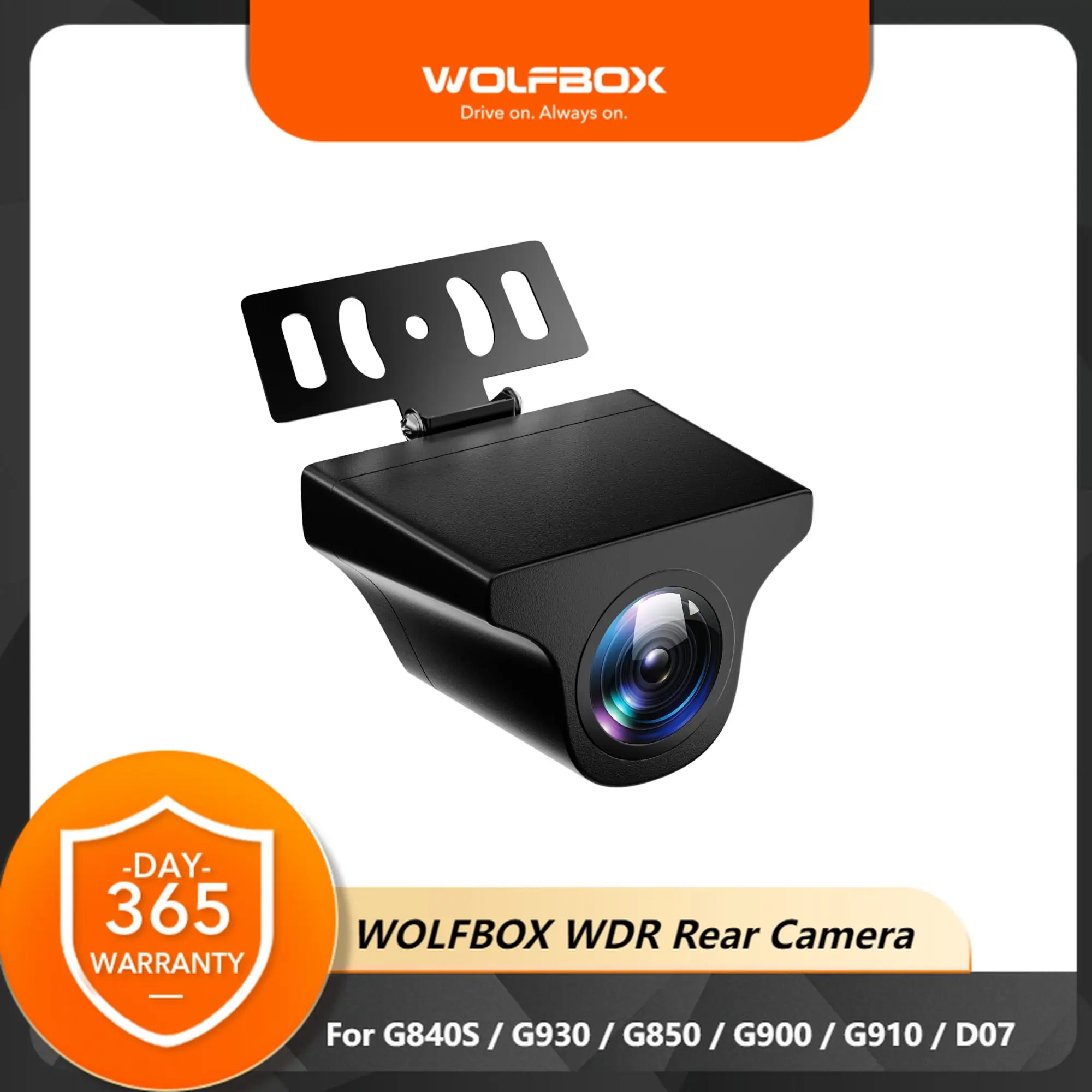 Fotocamera Posteriore Wdr Aggiornata Wolfbox Per Telecamera Posteriore Per Auto Ahd Impermeabile G840S / G930 / G850 / G900 / G910 / D07, 1080P