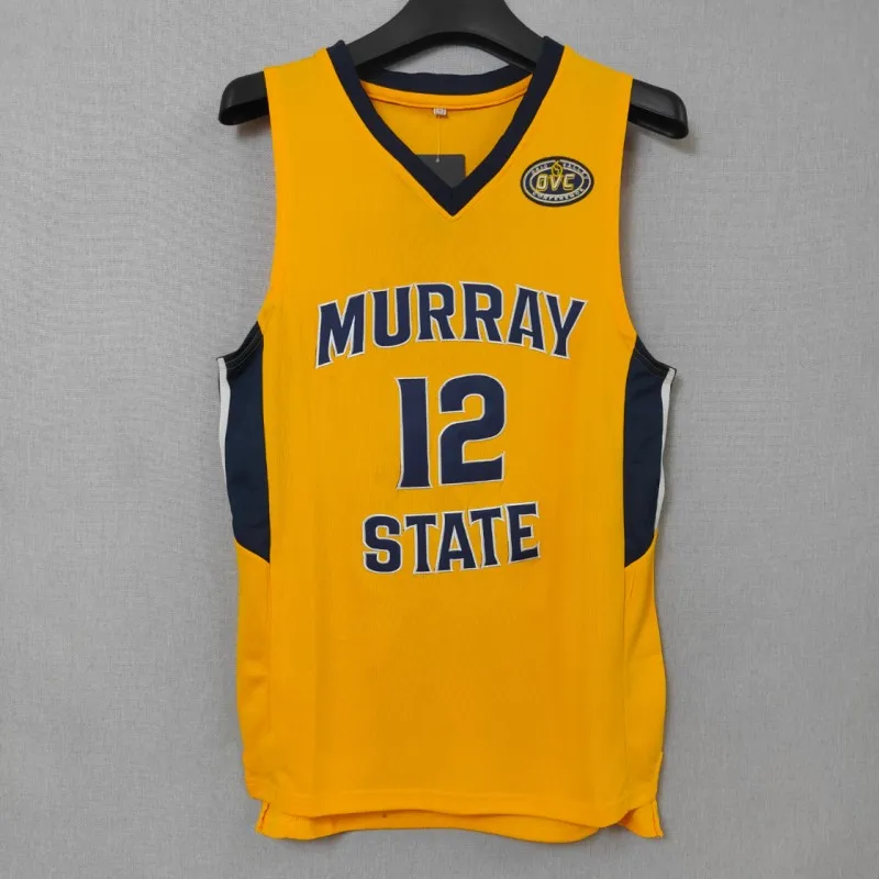 Maglia Da Basket Uomo Oversize 12 Ja Morant Murray State Ricamo Cucito Traspirante Sport High Street Hip Hop Sportswear