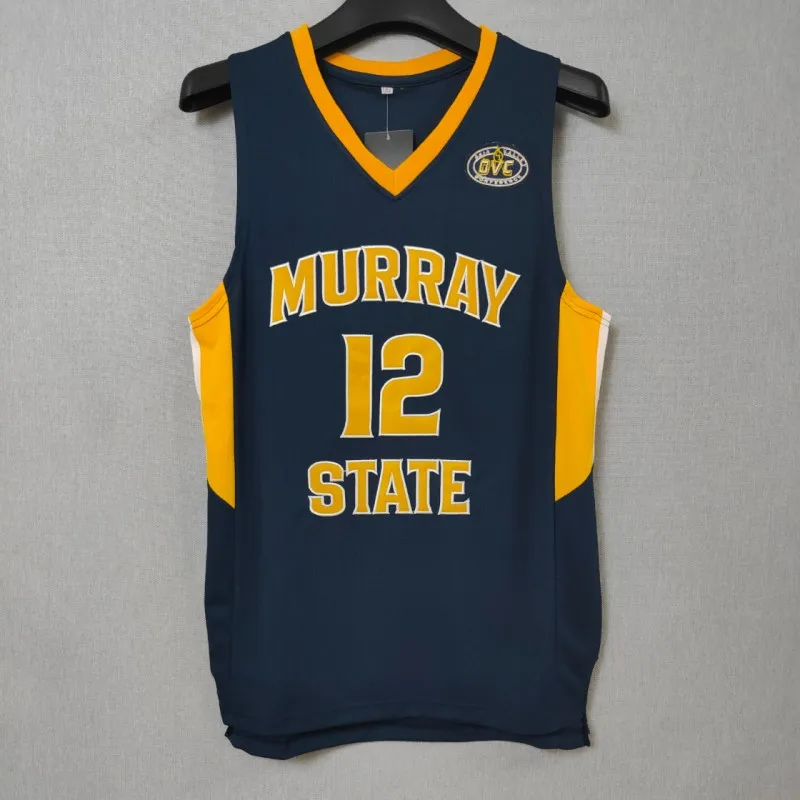Maglie Da Basket Uomo Oversize 12 Ja Morant Murray State Ricamo Cucito Sport Traspiranti High Street Abbigliamento Sportivo Hip Hop