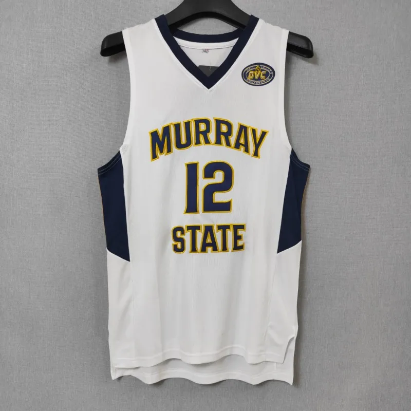 Maglie Da Basket Uomo Oversize 12 Ja Morant Murray State Ricamo Cucito Sport Traspiranti High Street Abbigliamento Sportivo Hip Hop