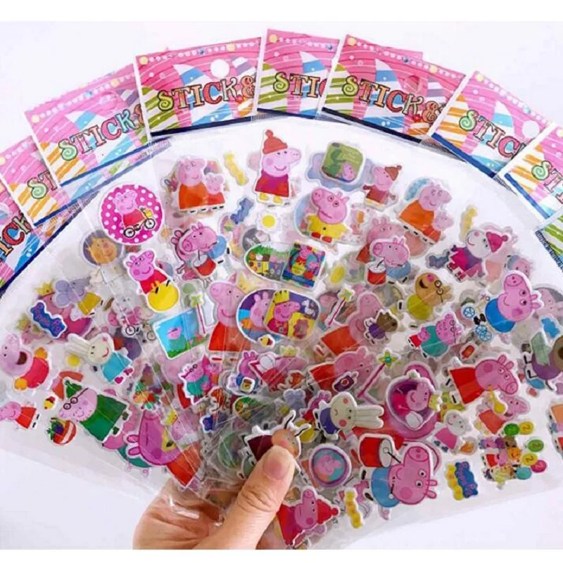 10 Pz/Set Peppa Pig Sticker Toy Patrulla Cina Action Figures Toy Kids Children Toys Gifts