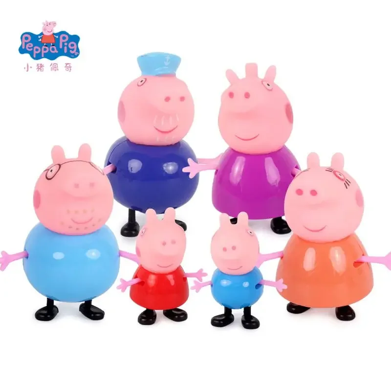 Peppa Pig Cartoon Family Doll Toy George Pink Pig Little Sister George Pig Boy Girl Action Doll Toy Regalo Di Compleanno Per Bambini