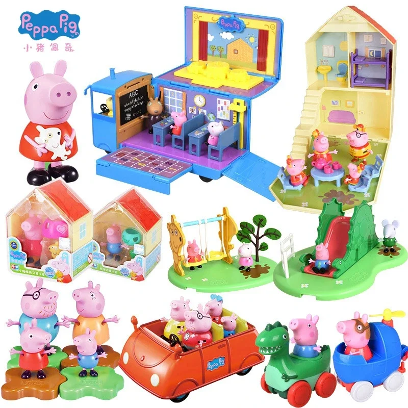 Set Cartoon Peppa Pig Model Doll George Susi And Friends Set Action Figure Toy Anime Toy Doll Regalo Di Compleanno Per Ragazzo E Ragazza