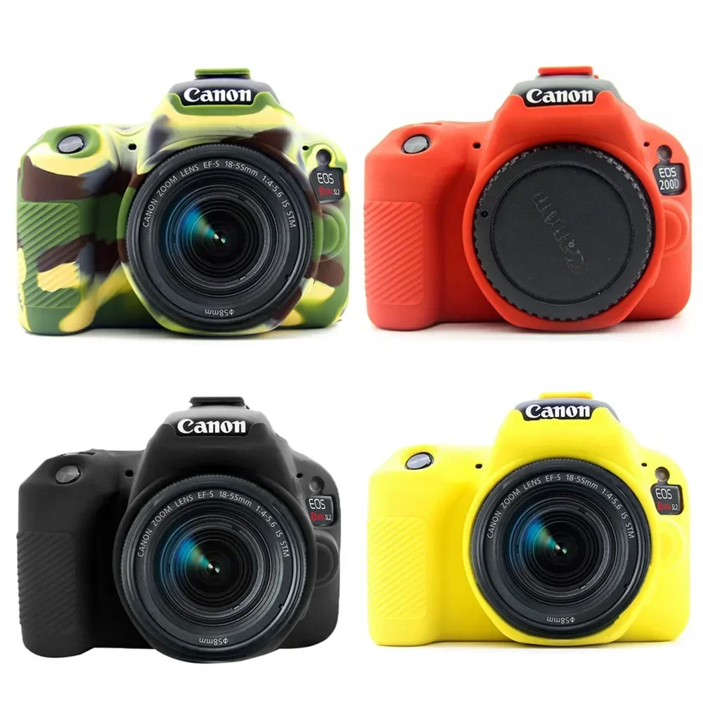 Custodia Protettiva In Silicone Armor Skin Cover Per Canon Eos 200D Mark Ii 250D Rebel Sl2 Sl3 Dslr Camera