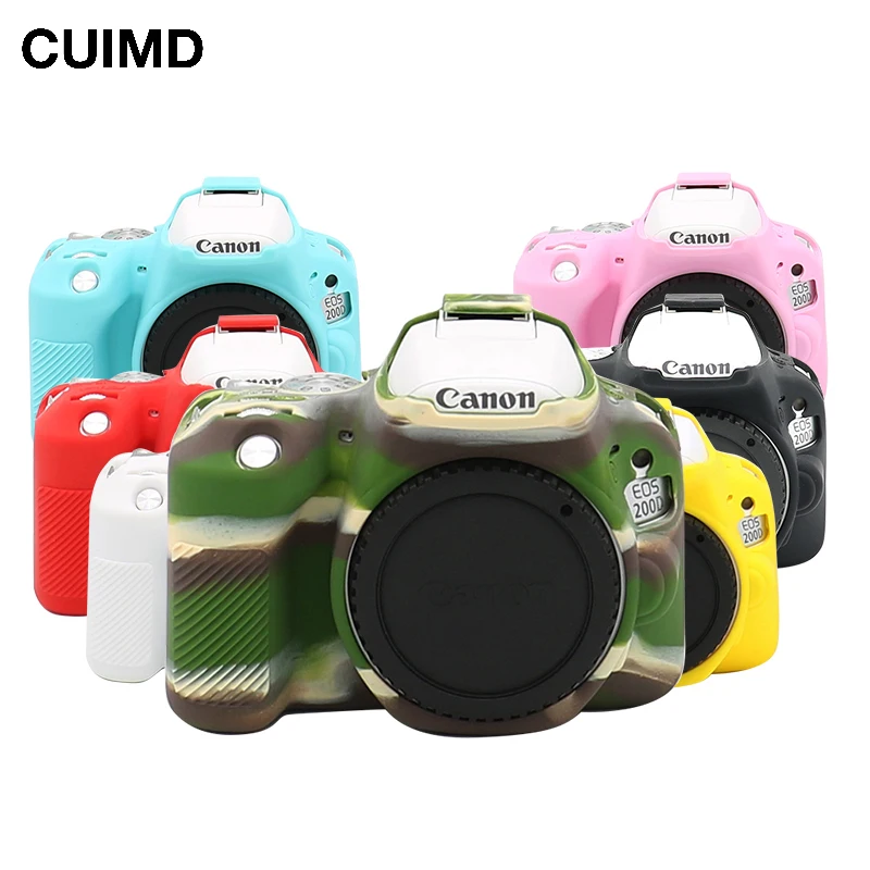 Custodia In Silicone In Gomma Morbida Pelle Protettiva Per Canon Eos 200D Rebel Sl2 Kiss X9 Dslr Fotocamera